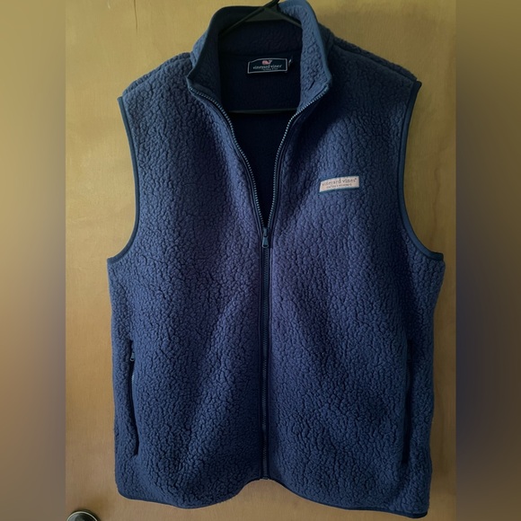 Vineyard Vines Jackets & Blazers - VINEYARD VINES LADIES NAVY SLEEVELESS VEST,  SIZE M